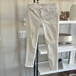 Calvin Klein Women's White Jeans